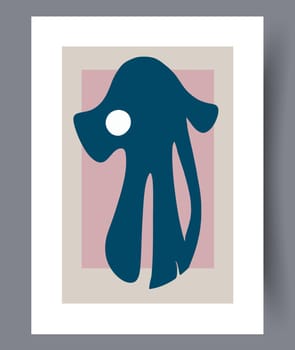 Scandinavian abstract vector print. Minimalistic abstract wall art background for print. Scandinavian vector style.