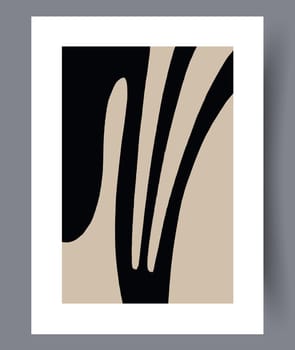 Scandinavian abstract vector print. Minimalistic abstract wall art background for print. Scandinavian vector style.