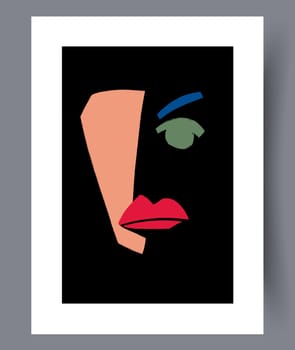 Scandinavian abstract vector print. Minimalistic abstract wall art background for print. Scandinavian vector style.