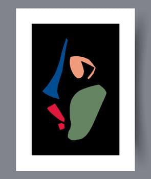 Scandinavian abstract vector print. Minimalistic abstract wall art background for print. Scandinavian vector style.