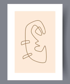 Scandinavian abstract vector print. Minimalistic abstract wall art background for print. Scandinavian vector style.