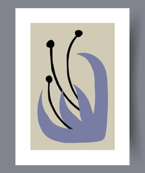 Scandinavian abstract vector print. Minimalistic abstract wall art background for print. Scandinavian vector style.