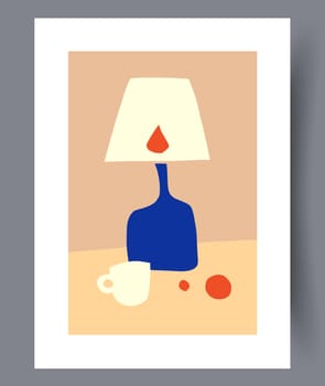 Scandinavian abstract vector print. Minimalistic abstract wall art background for print. Scandinavian vector style.