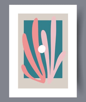 Scandinavian abstract vector print. Minimalistic abstract wall art background for print. Scandinavian vector style.