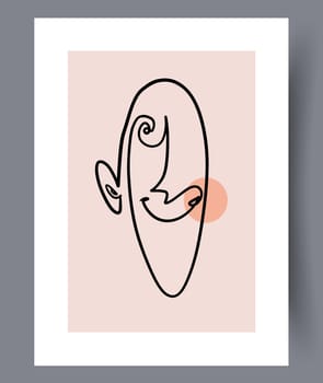 Scandinavian abstract vector print. Minimalistic abstract wall art background for print. Scandinavian vector style.