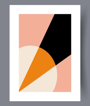 Scandinavian abstract vector print. Minimalistic abstract wall art background for print. Scandinavian vector style.