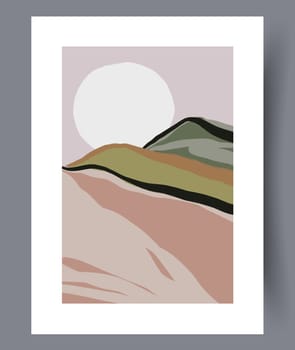 Scandinavian abstract vector print. Minimalistic abstract wall art background for print. Scandinavian vector style.