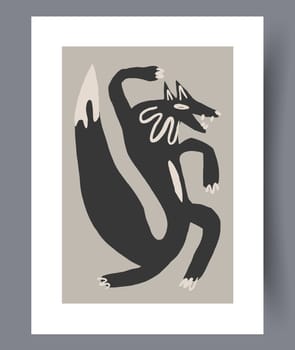 Scandinavian abstract vector print. Minimalistic abstract wall art background for print. Scandinavian vector style.