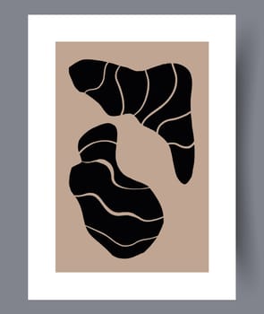 Scandinavian abstract vector print. Minimalistic abstract wall art background for print. Scandinavian vector style.