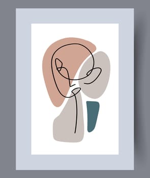 Scandinavian abstract vector print. Minimalistic abstract wall art background for print. Scandinavian vector style.