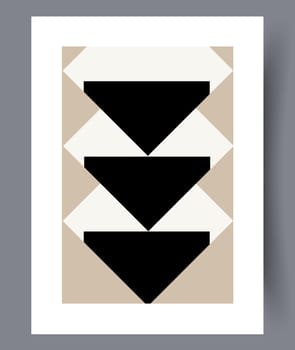 Scandinavian abstract vector print. Minimalistic abstract wall art background for print. Scandinavian vector style.