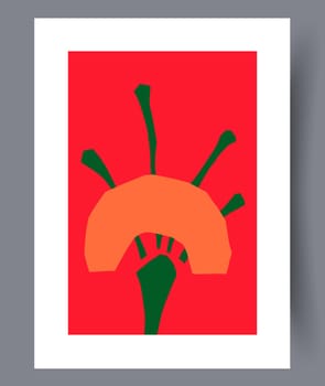 Scandinavian abstract vector print. Minimalistic abstract wall art background for print. Scandinavian vector style.
