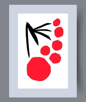 Scandinavian abstract vector print. Minimalistic abstract wall art background for print. Scandinavian vector style.