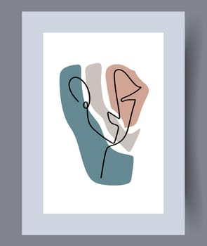 Scandinavian abstract vector print. Minimalistic abstract wall art background for print. Scandinavian vector style.