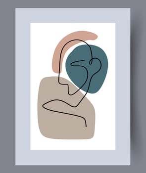 Scandinavian abstract vector print. Minimalistic abstract wall art background for print. Scandinavian vector style.