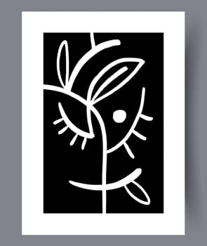 Scandinavian abstract vector print. Minimalistic abstract wall art background for print. Scandinavian vector style.