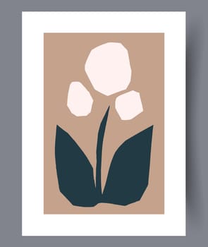 Scandinavian abstract vector print. Minimalistic abstract wall art background for print. Scandinavian vector style.