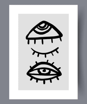 Scandinavian abstract vector print. Minimalistic abstract wall art background for print. Scandinavian vector style.