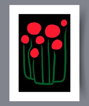 Scandinavian abstract vector print. Minimalistic abstract wall art background for print. Scandinavian vector style.