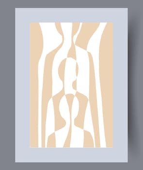 Scandinavian abstract vector print. Minimalistic abstract wall art background for print. Scandinavian vector style.