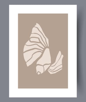 Scandinavian abstract vector print. Minimalistic abstract wall art background for print. Scandinavian vector style.