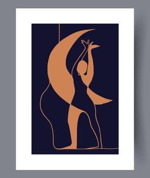 Scandinavian abstract vector print. Minimalistic abstract wall art background for print. Scandinavian vector style.