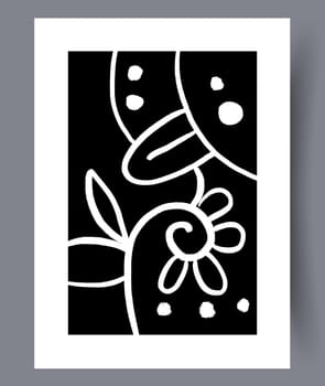 Scandinavian abstract vector print. Minimalistic abstract wall art background for print. Scandinavian vector style.