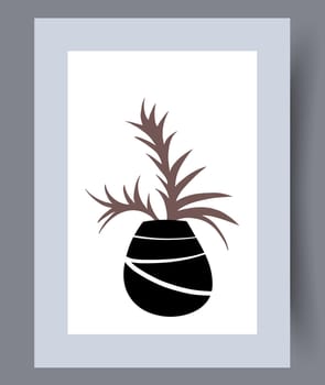 Scandinavian abstract vector print. Minimalistic abstract wall art background for print. Scandinavian vector style.