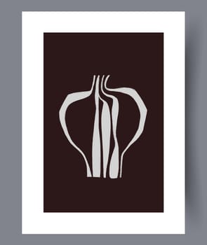 Scandinavian abstract vector print. Minimalistic abstract wall art background for print. Scandinavian vector style.