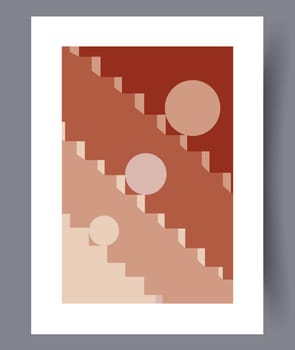 Scandinavian abstract vector print. Minimalistic abstract wall art background for print. Scandinavian vector style.