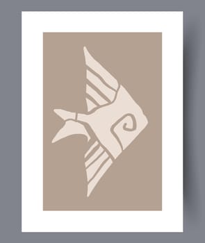 Scandinavian abstract vector print. Minimalistic abstract wall art background for print. Scandinavian vector style.