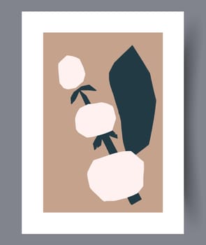 Scandinavian abstract vector print. Minimalistic abstract wall art background for print. Scandinavian vector style.