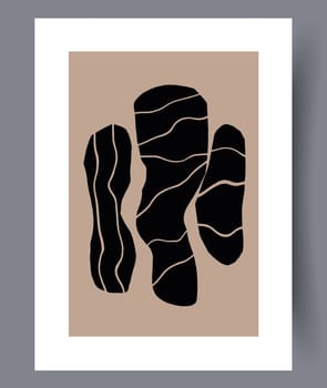 Scandinavian abstract vector print. Minimalistic abstract wall art background for print. Scandinavian vector style.