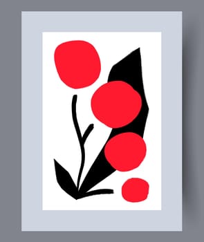 Scandinavian abstract vector print. Minimalistic abstract wall art background for print. Scandinavian vector style.