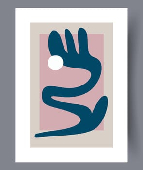 Scandinavian abstract vector print. Minimalistic abstract wall art background for print. Scandinavian vector style.