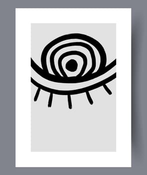 Scandinavian abstract vector print. Minimalistic abstract wall art background for print. Scandinavian vector style.
