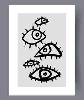 Scandinavian abstract vector print. Minimalistic abstract wall art background for print. Scandinavian vector style.