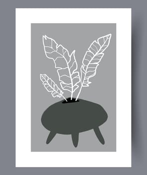 Scandinavian abstract vector print. Minimalistic abstract wall art background for print. Scandinavian vector style.