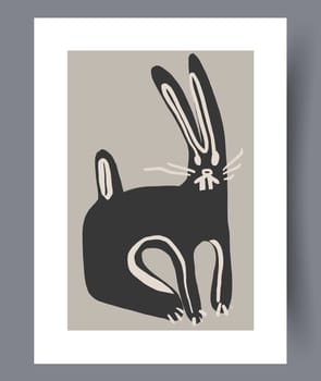 Scandinavian abstract vector print. Minimalistic abstract wall art background for print. Scandinavian vector style.