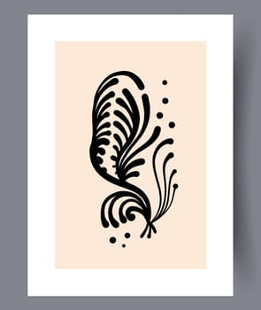 Scandinavian abstract vector print. Minimalistic abstract wall art background for print. Scandinavian vector style.