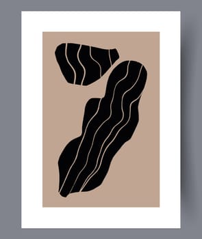 Scandinavian abstract vector print. Minimalistic abstract wall art background for print. Scandinavian vector style.