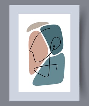 Scandinavian abstract vector print. Minimalistic abstract wall art background for print. Scandinavian vector style.