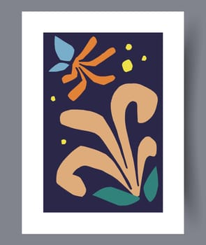 Scandinavian abstract vector print. Minimalistic abstract wall art background for print. Scandinavian vector style.