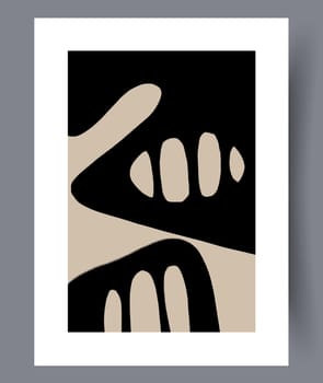 Scandinavian abstract vector print. Minimalistic abstract wall art background for print. Scandinavian vector style.