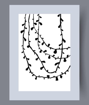 Scandinavian abstract vector print. Minimalistic abstract wall art background for print. Scandinavian vector style.