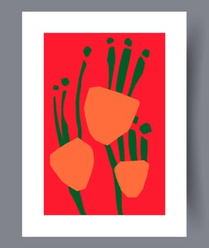 Scandinavian abstract vector print. Minimalistic abstract wall art background for print. Scandinavian vector style.