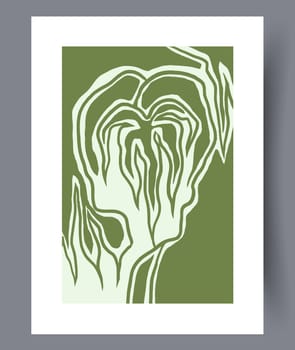 Scandinavian abstract vector print. Minimalistic abstract wall art background for print. Scandinavian vector style.
