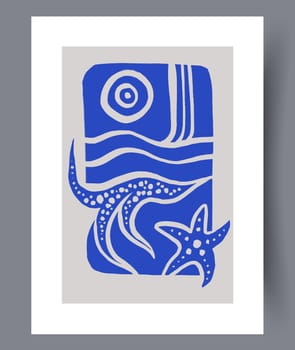 Scandinavian abstract vector print. Minimalistic abstract wall art background for print. Scandinavian vector style.