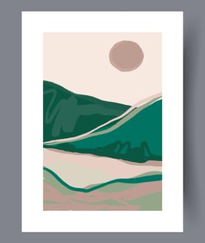 Scandinavian abstract vector print. Minimalistic abstract wall art background for print. Scandinavian vector style.