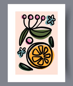 Scandinavian abstract vector print. Minimalistic abstract wall art background for print. Scandinavian vector style.